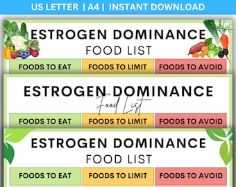 Estrogen Dominance Food List: Hormone Balancing Diet Plan (Printable PDF Download)
