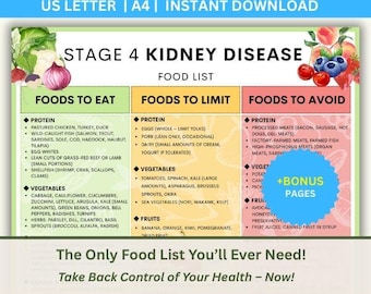 Stage 4 Kidney Disease Food List: Renal Diet Plan (PDF)