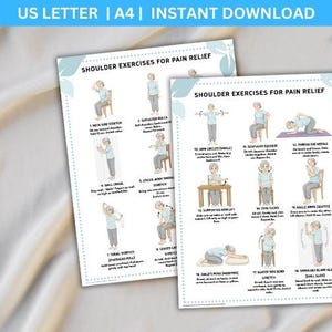 Shoulder Pain Relief Exercises: Stiff Neck, Frozen Shoulder (Printable PDF)