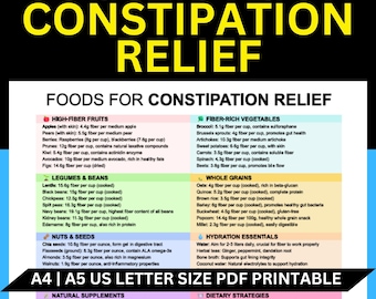 Foods for Constipation Relief Guide: Fiber Rich Foods & Natural Remedies (PDF)