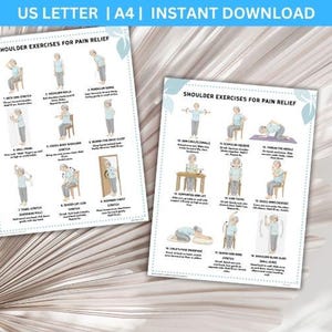 Shoulder Pain Relief Exercises: Stiff Neck, Frozen Shoulder (Printable PDF)