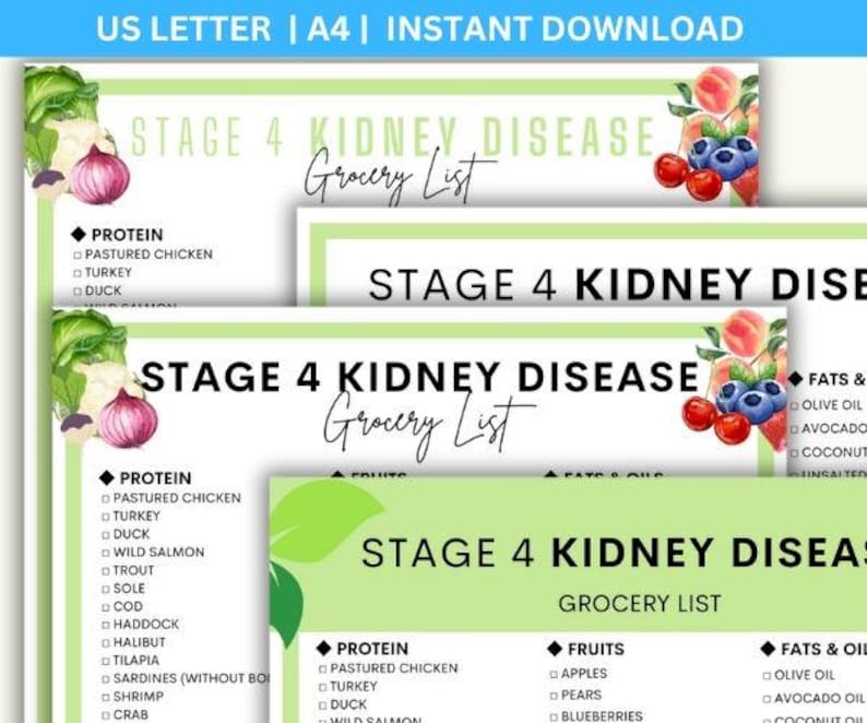 Stage 4 Kidney Disease Grocery List: Renal Diet Shopping Guide ...