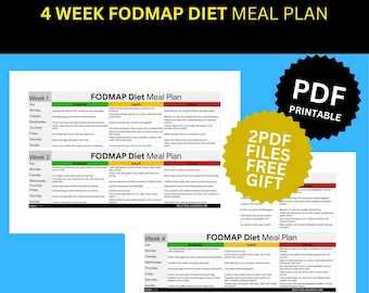 FODMAP Diet 4-Week Meal Plan: IBS Relief (Digital Download)