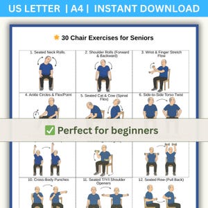 Chair Yoga Chart: 30-Day Senior Exercise Program (PDF Download)