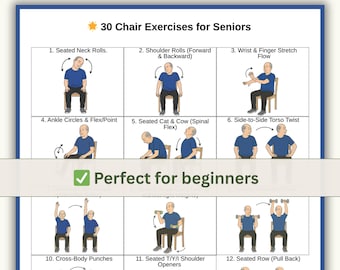 Chair Yoga Chart: 30-Day Senior Exercise Program (PDF Download)
