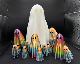 Adorable Halloween Ghost with Extendable Hidden Feet as seen on TikTok / Halloween Decor / Trick or Treat / LED Lightup