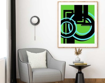Geometry Abstract Wall Art For Home/Office or Gift- HUES 1