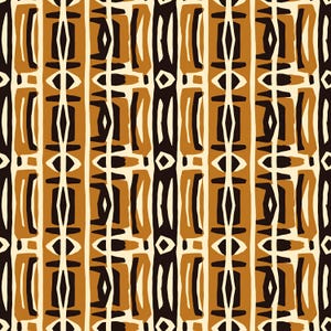 Mud Cloth Print Canvas Fabric, Black and Brown African Fabric for Bags, Upholstery, Crafts, Sewing