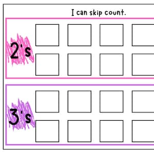 Skip Counting by 2s- 10s Charts Printables, Skip Counting Poster, Missing Numbers, Math, Kids, Kindergarten