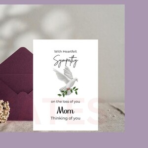 Nos condoléances à la perte de maman, nos plus sincères condoléances, carte de condoléances à imprimer, pensée pour vous, carte juste parce que, carte de sympathie,