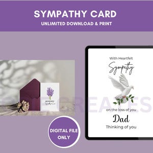Condoléances à papa, nos plus sincères condoléances, carte de condoléances à imprimer, pensée pour vous, carte de sympathie, carte de condoléances