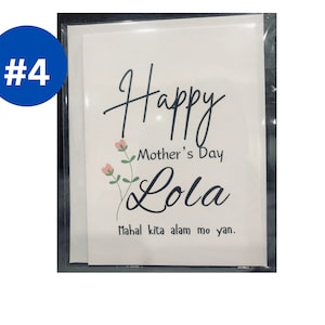 Carte de fête des mères de style philippin pour vos proches. Cartes de fête des mères de style Pinoy pour Nanay, Ate, Lola. Cartes de voeux tagalog