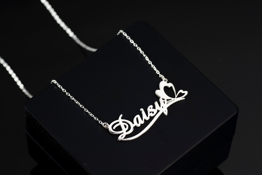 Custom Name Necklace Sterling Silver Personalized Jewelry Etsy