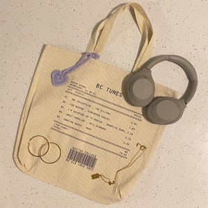 boston college song receipt tote bag, boston college gift, boston college tote bag