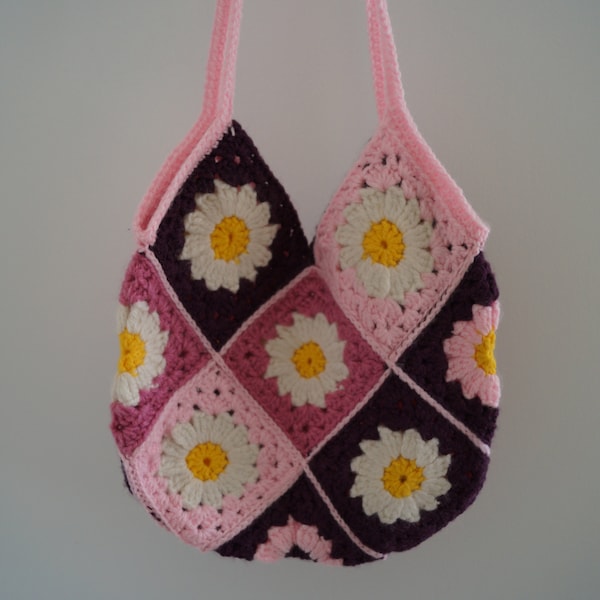 Sac fleuri au crochet