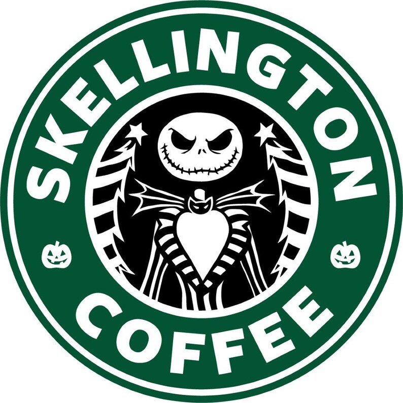Like Starbucks Logo, Coffee Logo, Witch, Skeleton, Coffee, Nightmare