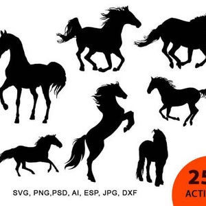 Horse Silhouette Svg, Horse Running Cutting Files, Cricut file, SVG, Horse Vector, vector file, Horse Design Svg.