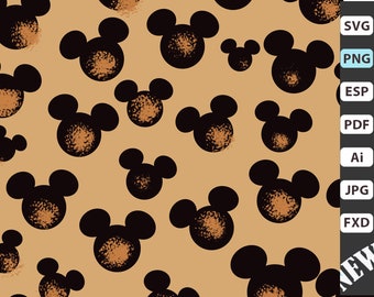 Naadloos patroon, Minnie naadloos, patroon Minnie Clipart, naadloos patroon, naadloos patroon, digitale download.