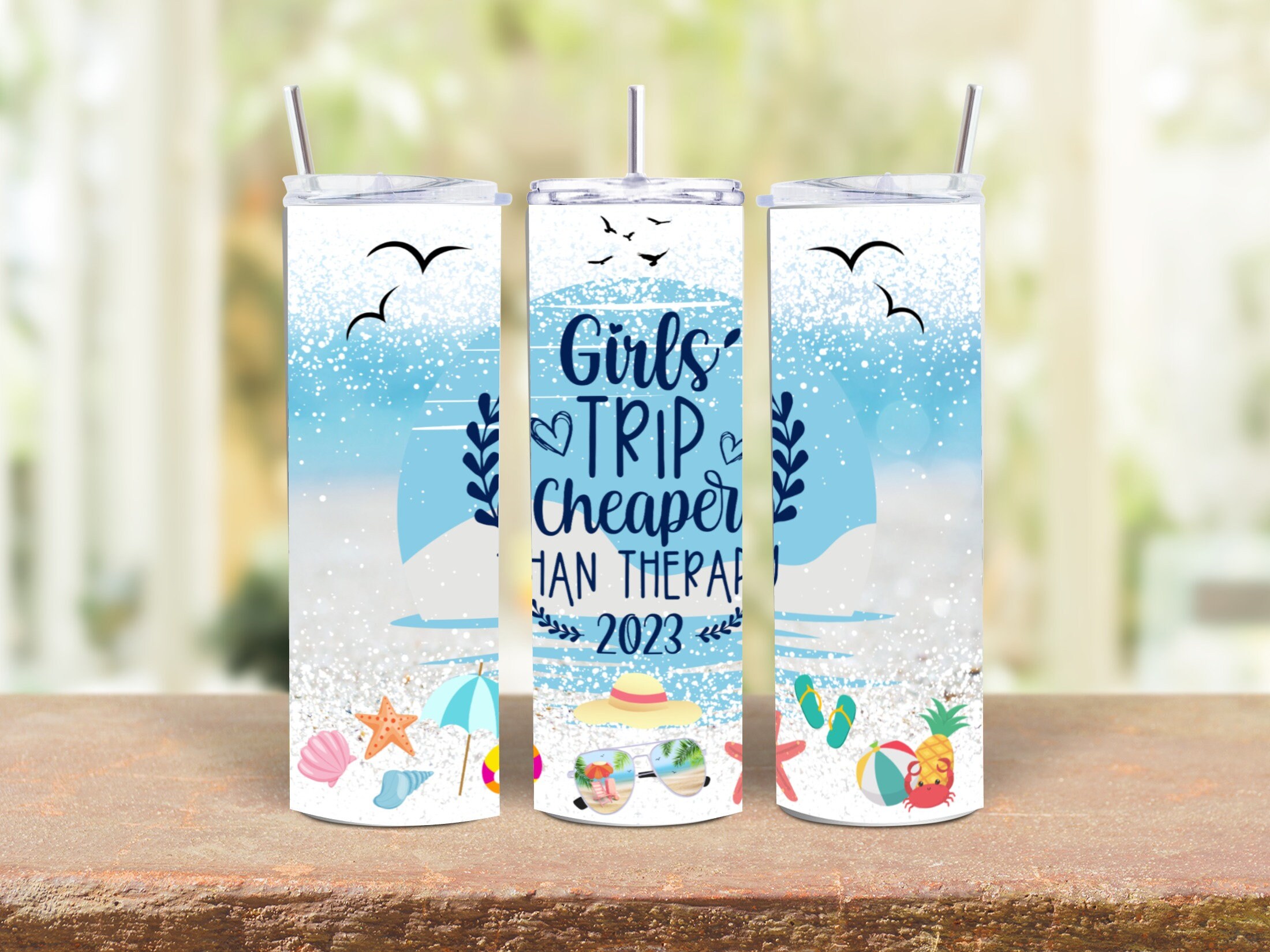 Girl's Trip Cheaper Than Therapy - Personalized Acrylic Tumbler With S –  Macorner