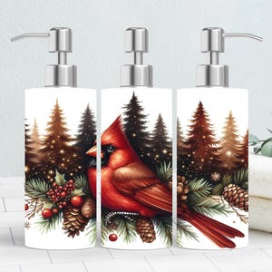 Cardinal Pine Soap Dispenser: Stainless Steel Kitchen & Bath Decor