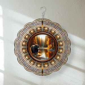 Autumn By The Pond Wind Spinner, 3 Size Choices, Nature Lover Gift, Autumn Decor