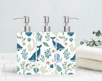 Whale Stainless Steel Soap Dispenser: Whale Bathroom Decor