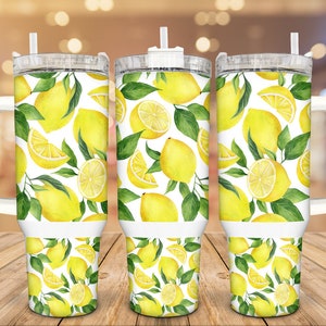 Lemons 40oz Tumbler With Handle, Fresh Lemon Squeen 40oz