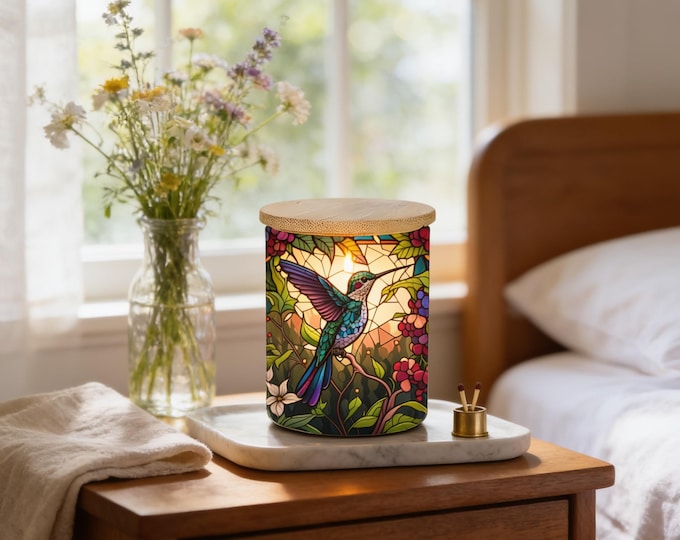Hummingbird Candle Holder: Frosted Glass Or Ceramic
