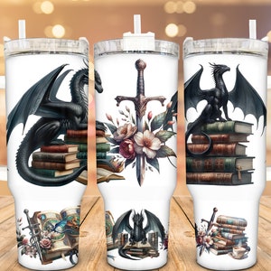 Black Dragon Stainless Steel Tumbler, 40 Oz , Personalized Gift, Gift For Her/Him, Unique Present