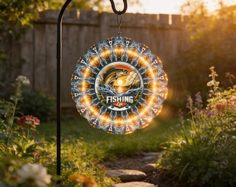 Walleye Fishing Life Wind Spinner, 2 Sizes, Gift For Fisherman, Garden Decor