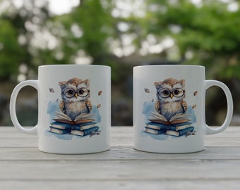 Personalize Your Mornings with a Cute Owl Mug for Book Lovers - Get Yours Today!