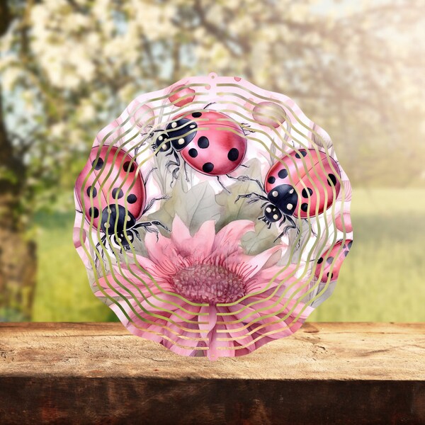 Ladybug Wind Spinner Etsy