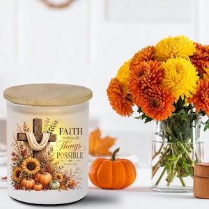 Faith Candle Holder: Frosted Glass With Tealight Or Ceramic