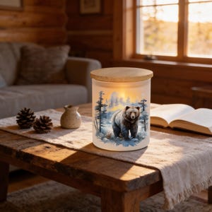 Bear Candle Holder: Frosted Glass With Tealight Or Ceramic