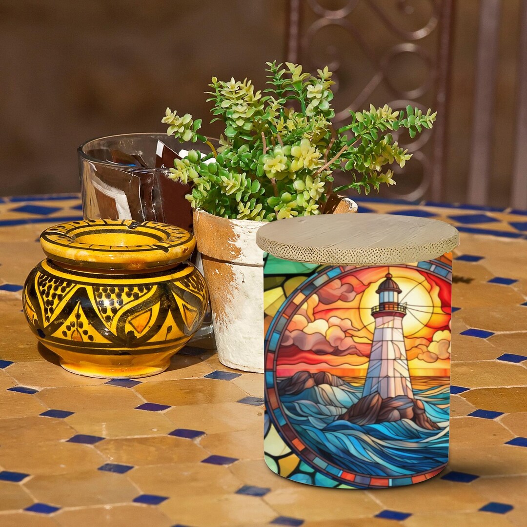 Lighthouse Frosted Glass With Tealight or Ceramic Candle - Etsy