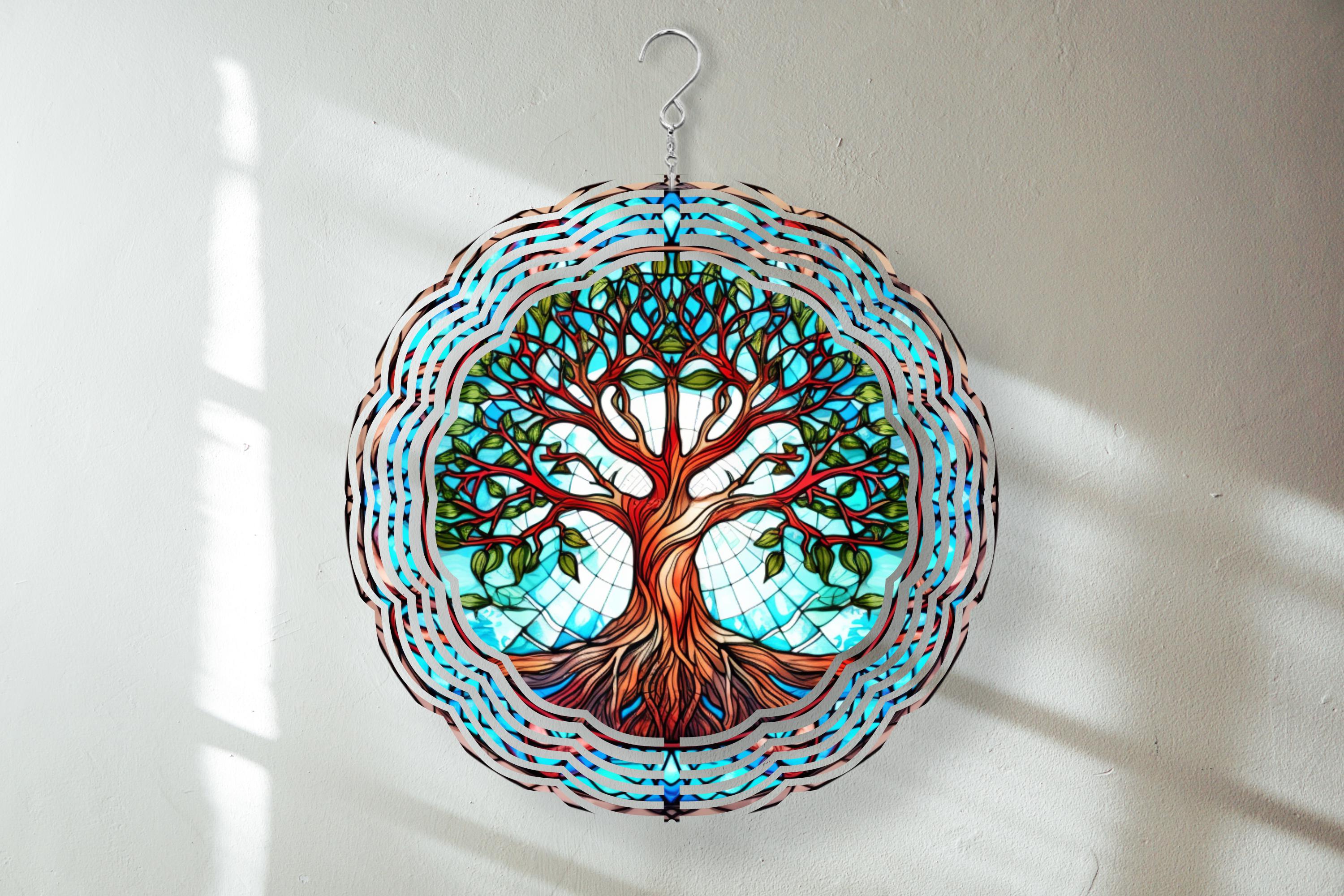 Stained Glass Look Tree of Life Wind Spinner: 6 Design Choices - Etsy