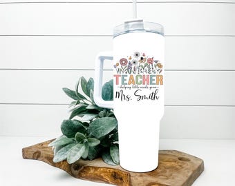Personalized Teacher Stainless Steel Tumbler 30/40 Oz - Insulated Travel Mug