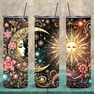 Cosmic Tumbler | Stainless Steel | 15-20-30 Oz, Celestial Drinkware, Personalized