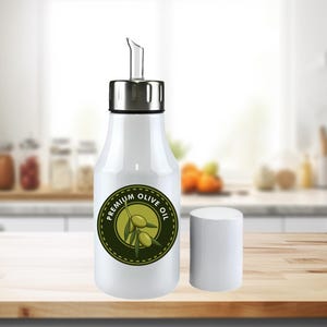 Personalized Olive Oil Dispenser: Stainless Steel Cruet, Chef Gift
