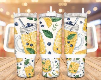 Personalized Lemonade Tumbler: 30/40 Oz Stainless Steel Insulated Travel Mug