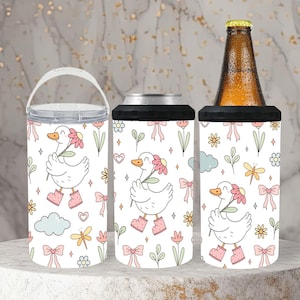 16 Oz Silly Goose 4 In 1 Can Cooler, Gift For Mom, Whimsical Gift, Personalized Gift