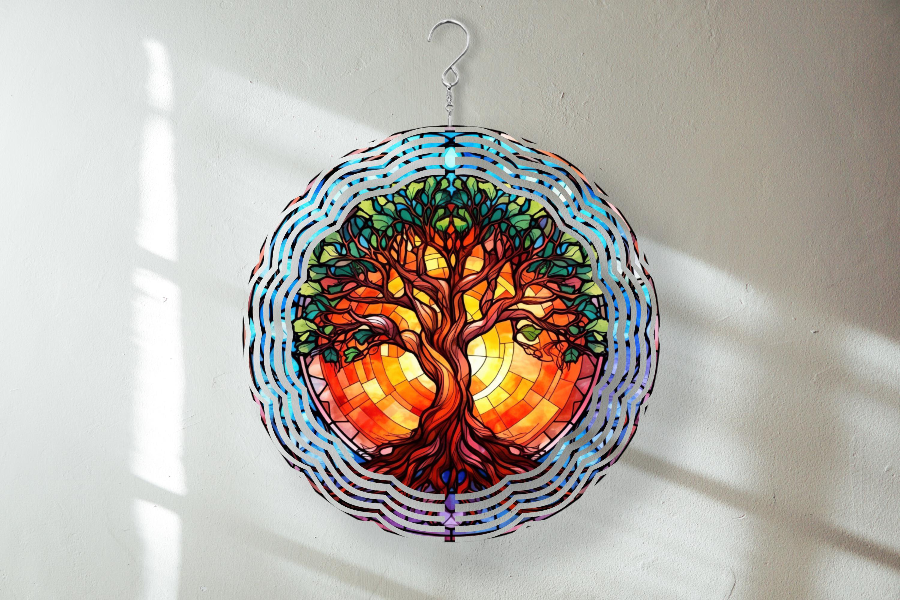 Stained Glass Look Tree of Life Wind Spinner: 6 Design Choices - Etsy