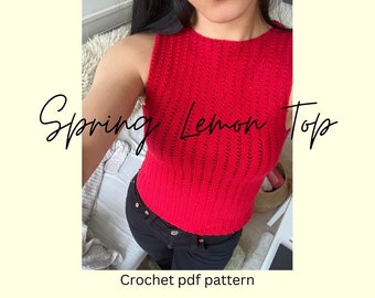 Spring Lemon Top crochet pdf pattern