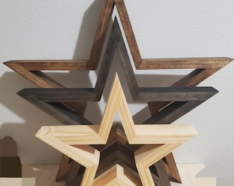 Rustic Wooden Star Decor (multiple sizes available)