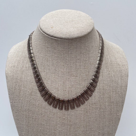 West German Sterling Silver Collarette Necklace A… - image 2