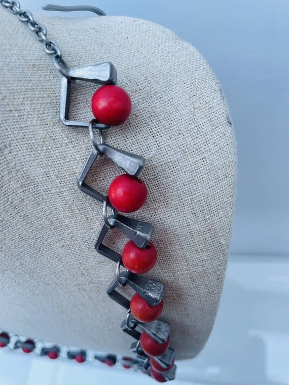 OOAK Unique Brutalist Cut Nail Necklace Hand Craf… - image 4