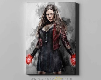Scarlet Witch Canvas print, poster Wanda Maximoff Canvas Ready to Hang kunst aan de muur