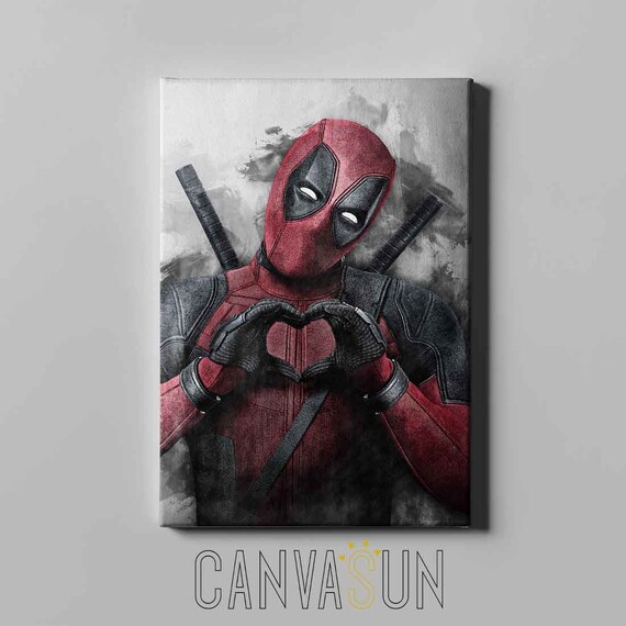 Deadpool Canvas Print Poster Deadpool Canvas Ready to Hang Etsy
