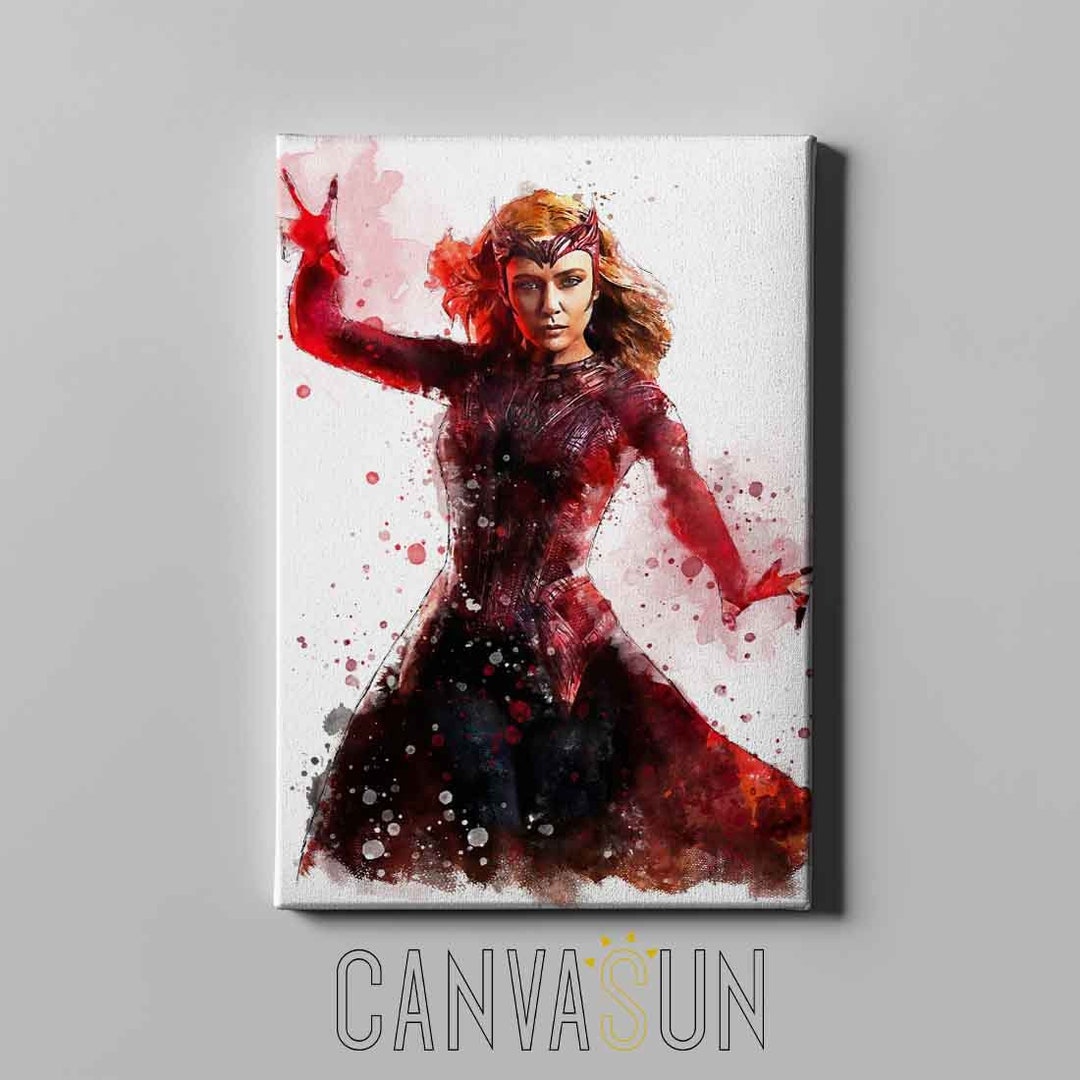 Scarlet Witch Canvas Print, Wanda, Ready to Hang Wall Art - Etsy