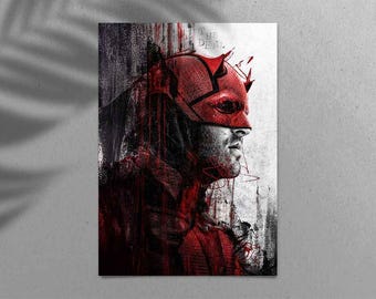 Daredevil Poster, Daredevil print, Canvas print. wall art home decor